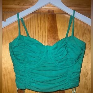 White Fox Life of the Party Bustier green top size large